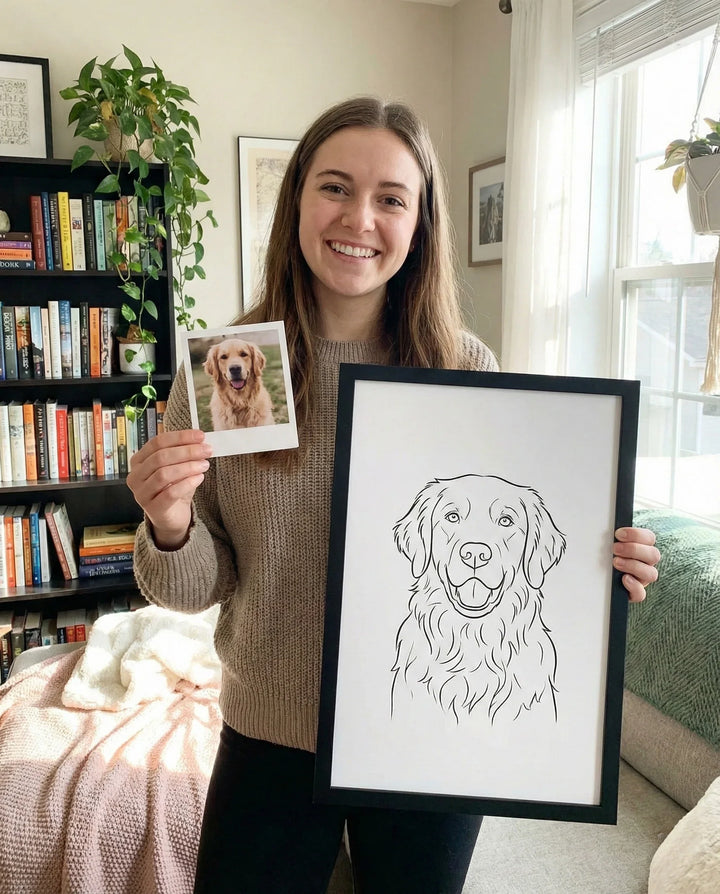 Wandbild vom Foto - Line Art & One Line Poster (Personalisiertes Geschenk)