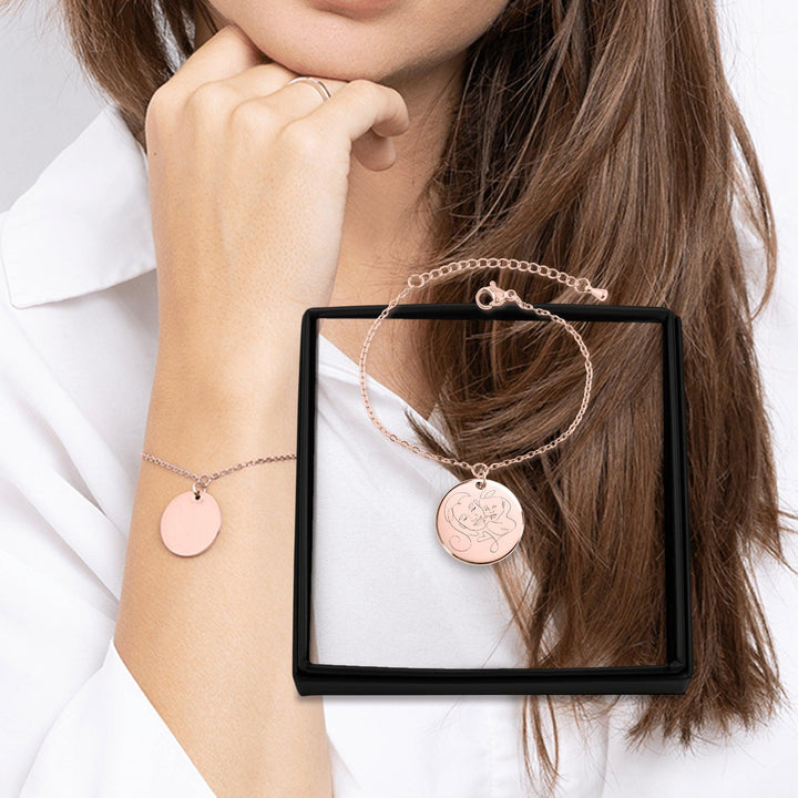 Personalisiertes Armband im Line Art und One Line Art Stil - Gramart