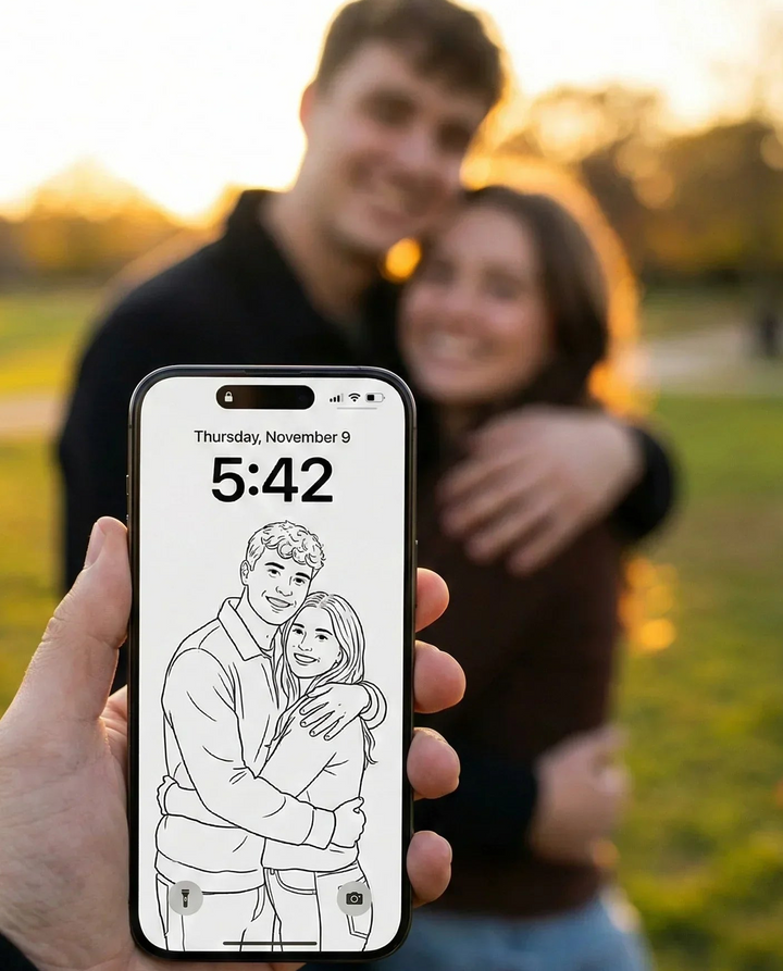 Line Art & One Line Portrait zeichnen lassen - Digital vom Foto (Zum Ausdrucken)