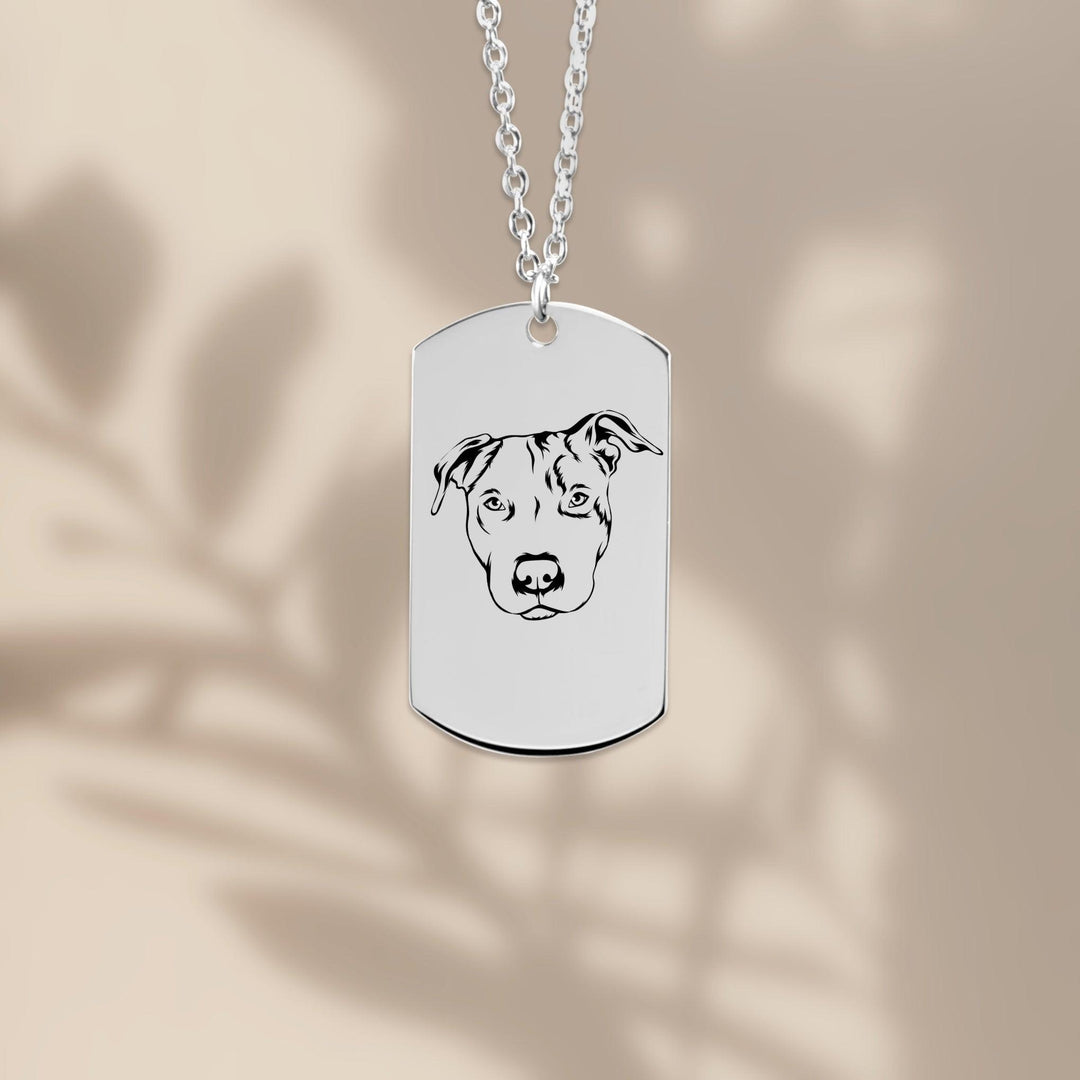 Personalisierte Tag Halskette im Sketch Art Stil - Gramart