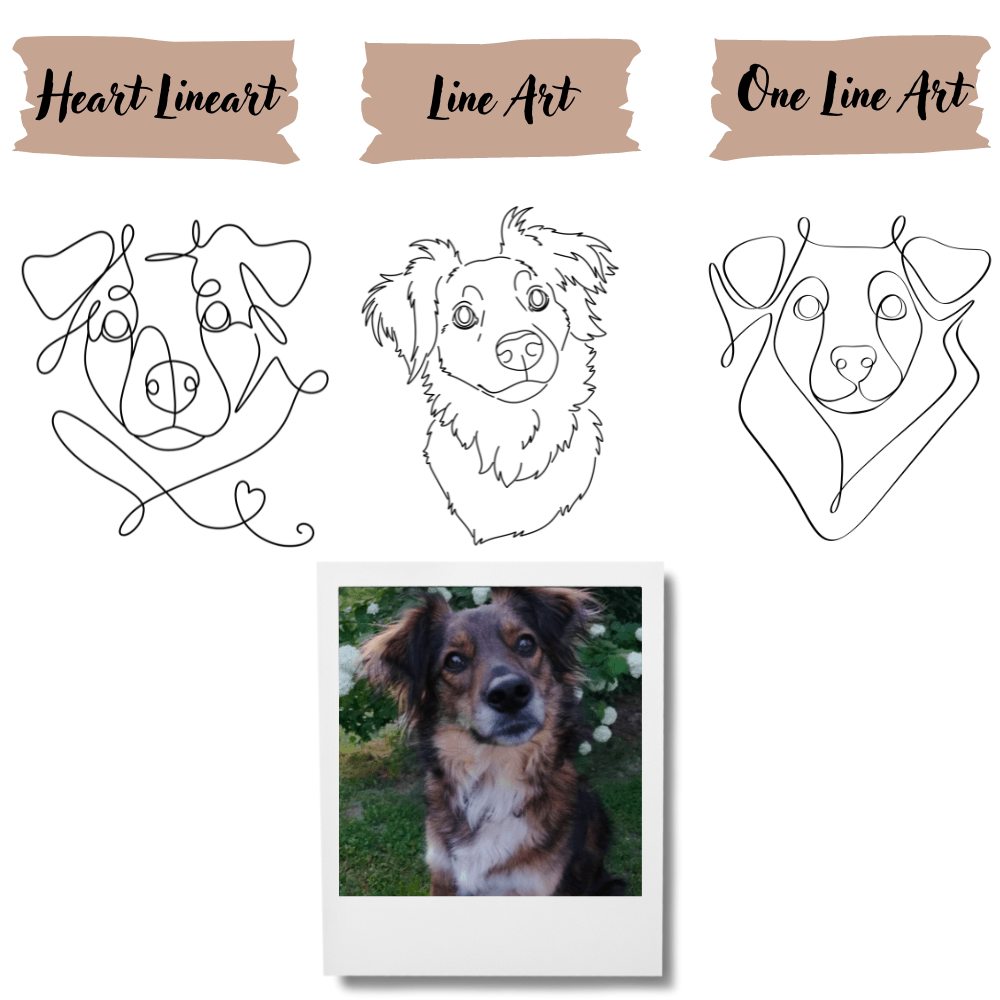 Personalisierter Stoffbeutel - Line Art & One Line Art Stil - Gramart