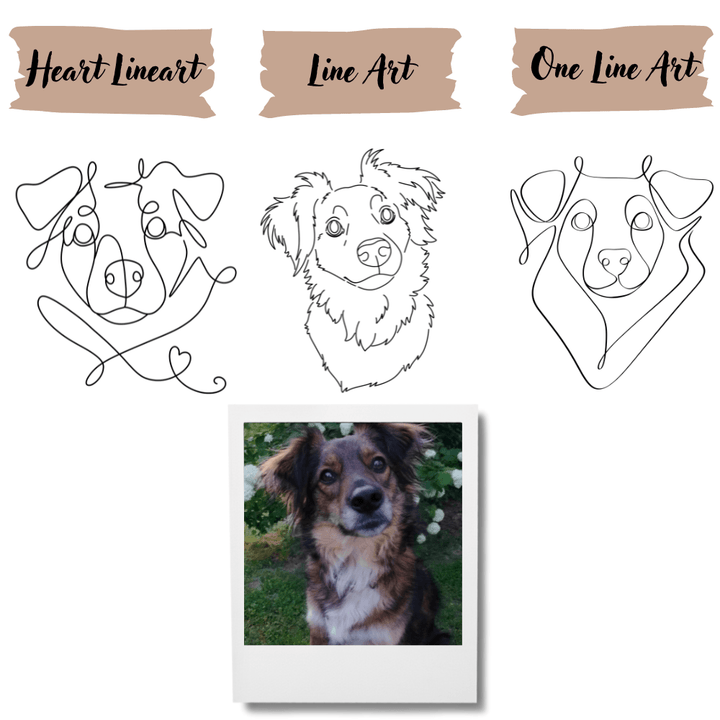 Personalisierter Stoffbeutel - Line Art & One Line Art Stil - Gramart