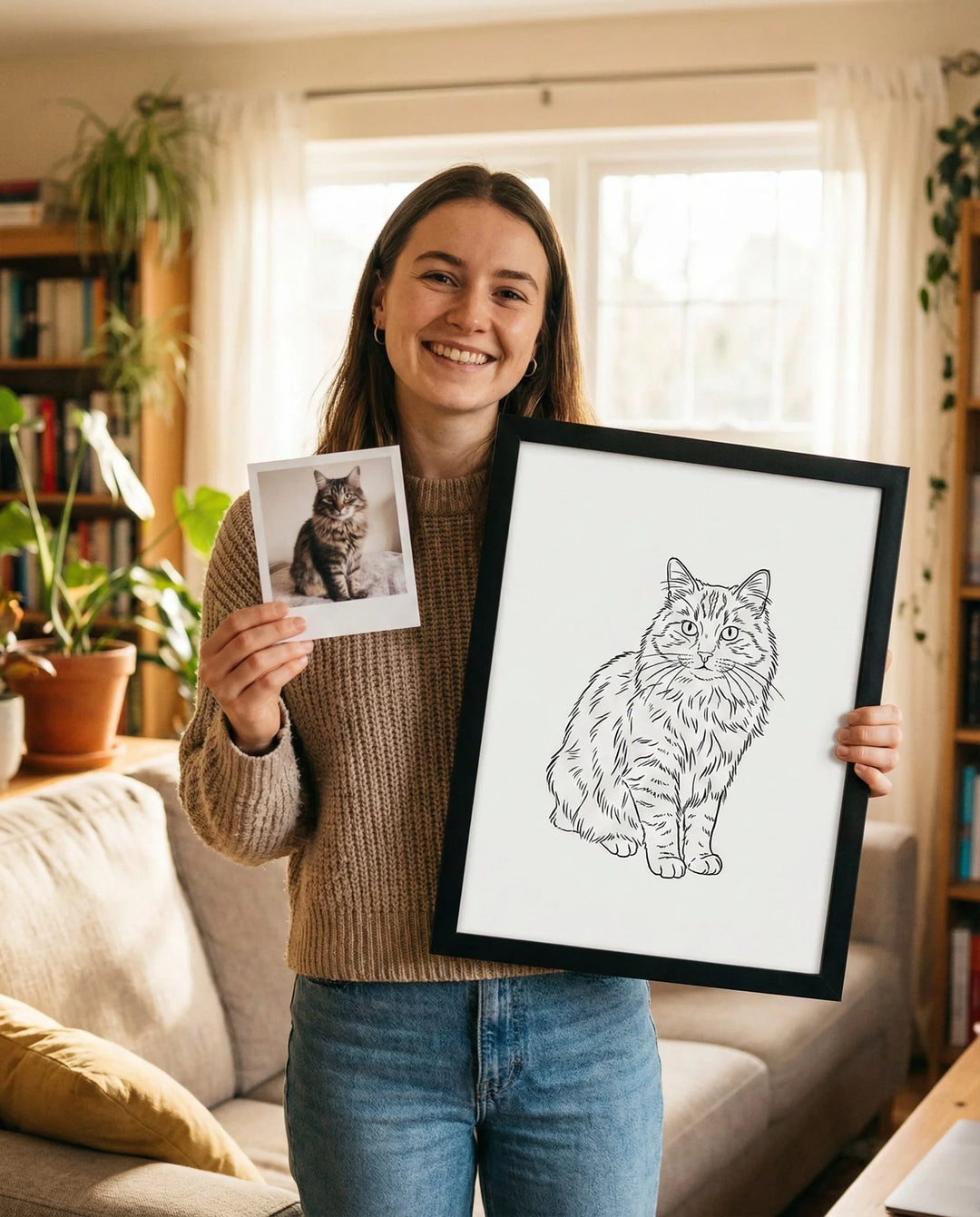 Wandbild vom Foto - Line Art & One Line Poster (Personalisiertes Geschenk)