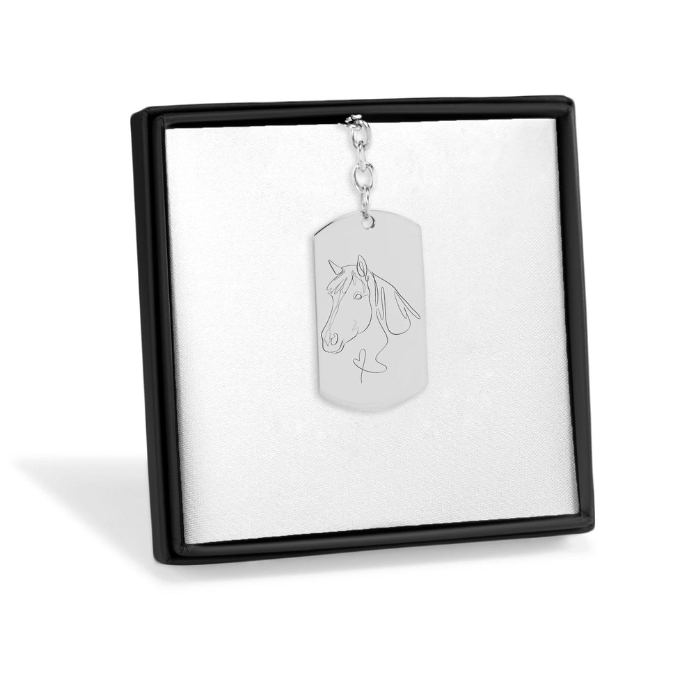 Personalisierter Tag Schlüsselanhänger im Line Art und One Line Art Stil - Gramart