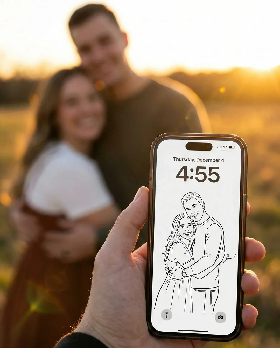 Line Art & One Line Portrait zeichnen lassen - Digital vom Foto (Zum Ausdrucken)