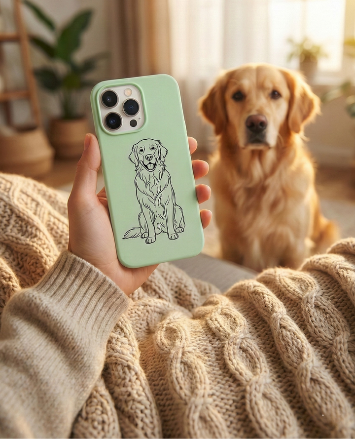 Personalisierte Handyhülle - Line Art & One Line Art Stil