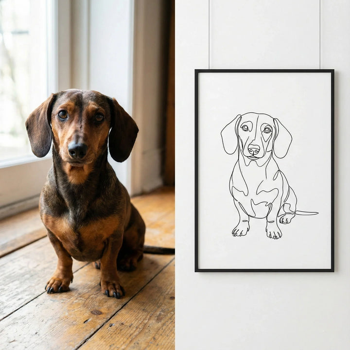Wandbild vom Foto - Line Art & One Line Poster (Personalisiertes Geschenk)