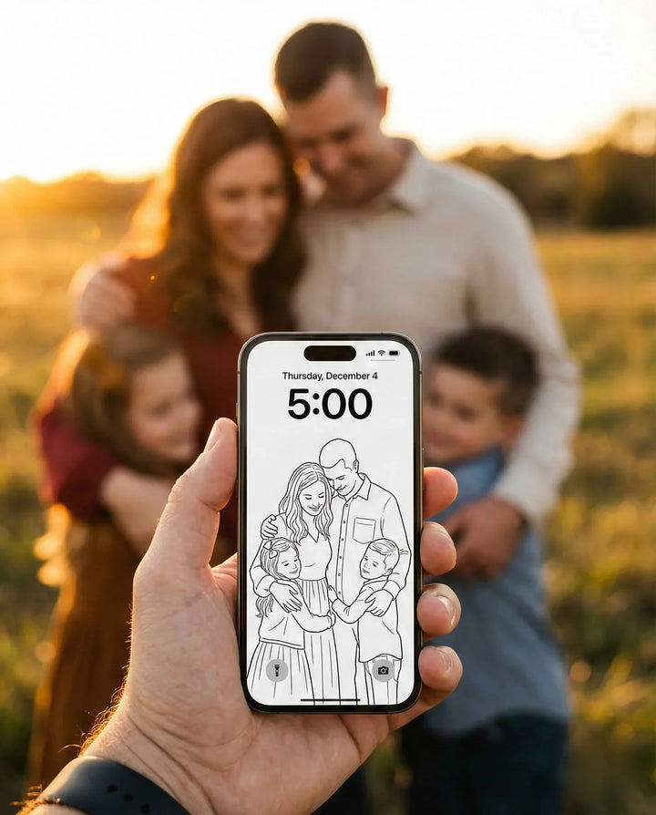 Line Art & One Line Portrait zeichnen lassen - Digital vom Foto (Zum Ausdrucken)