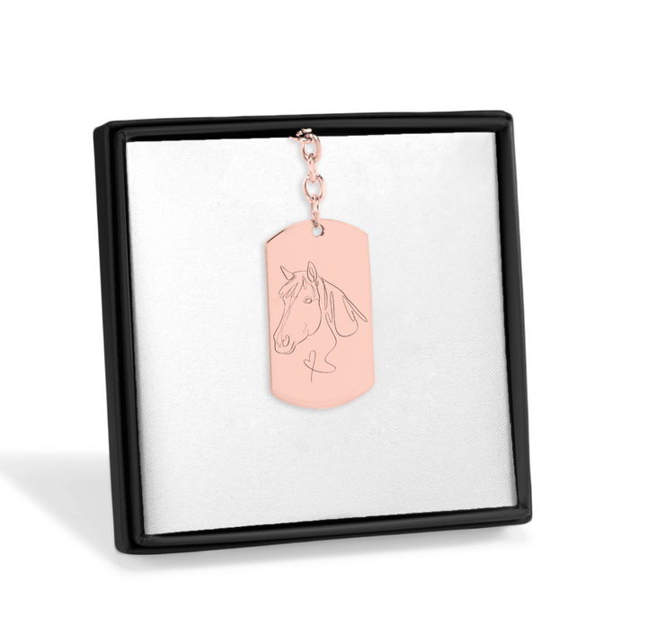 Personalisierter Tag Schlüsselanhänger im Line Art und One Line Art Stil - Gramart