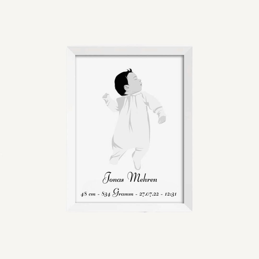 Personalisiertes Poster - Baby Portrait - Gramart