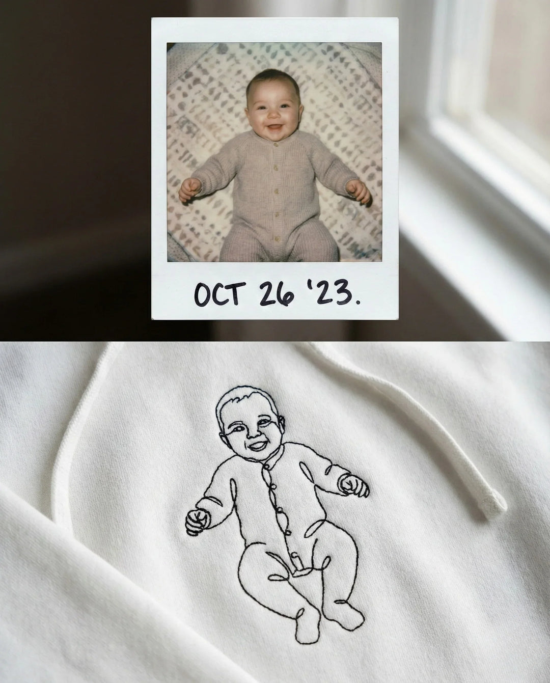 Hoodie mit eigenem Foto - Line Art & One Line Zeichnung