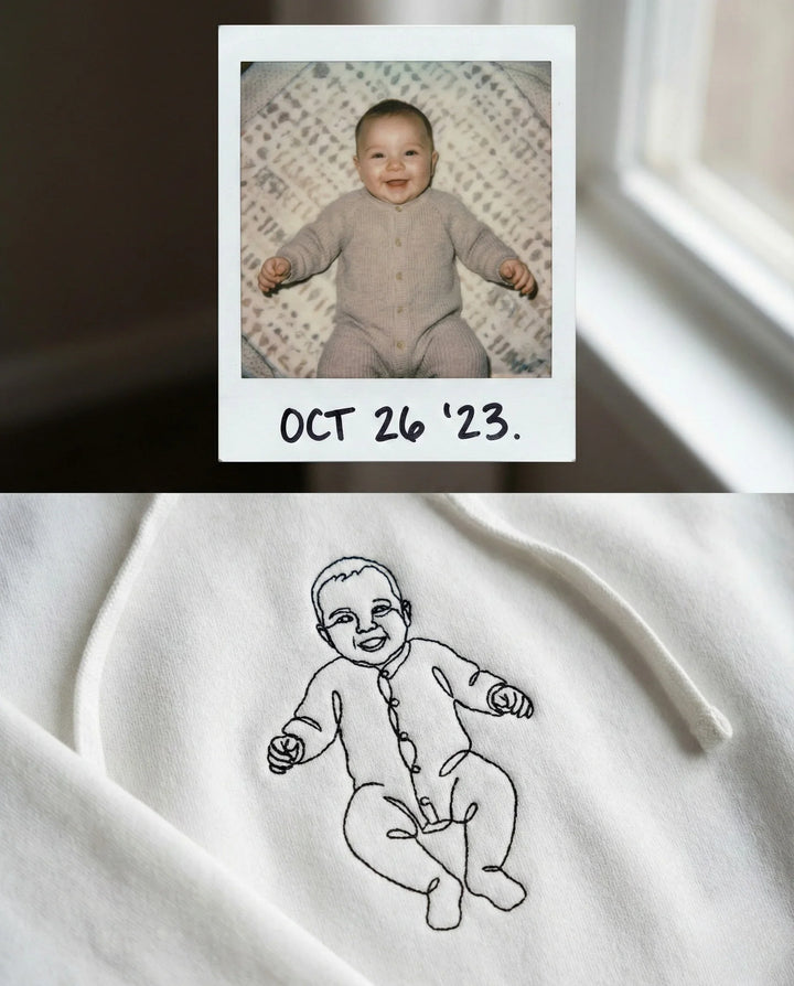 Hoodie mit eigenem Foto - Line Art & One Line Zeichnung