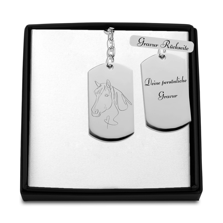 Personalisierter Tag Schlüsselanhänger im Line Art und One Line Art Stil - Gramart