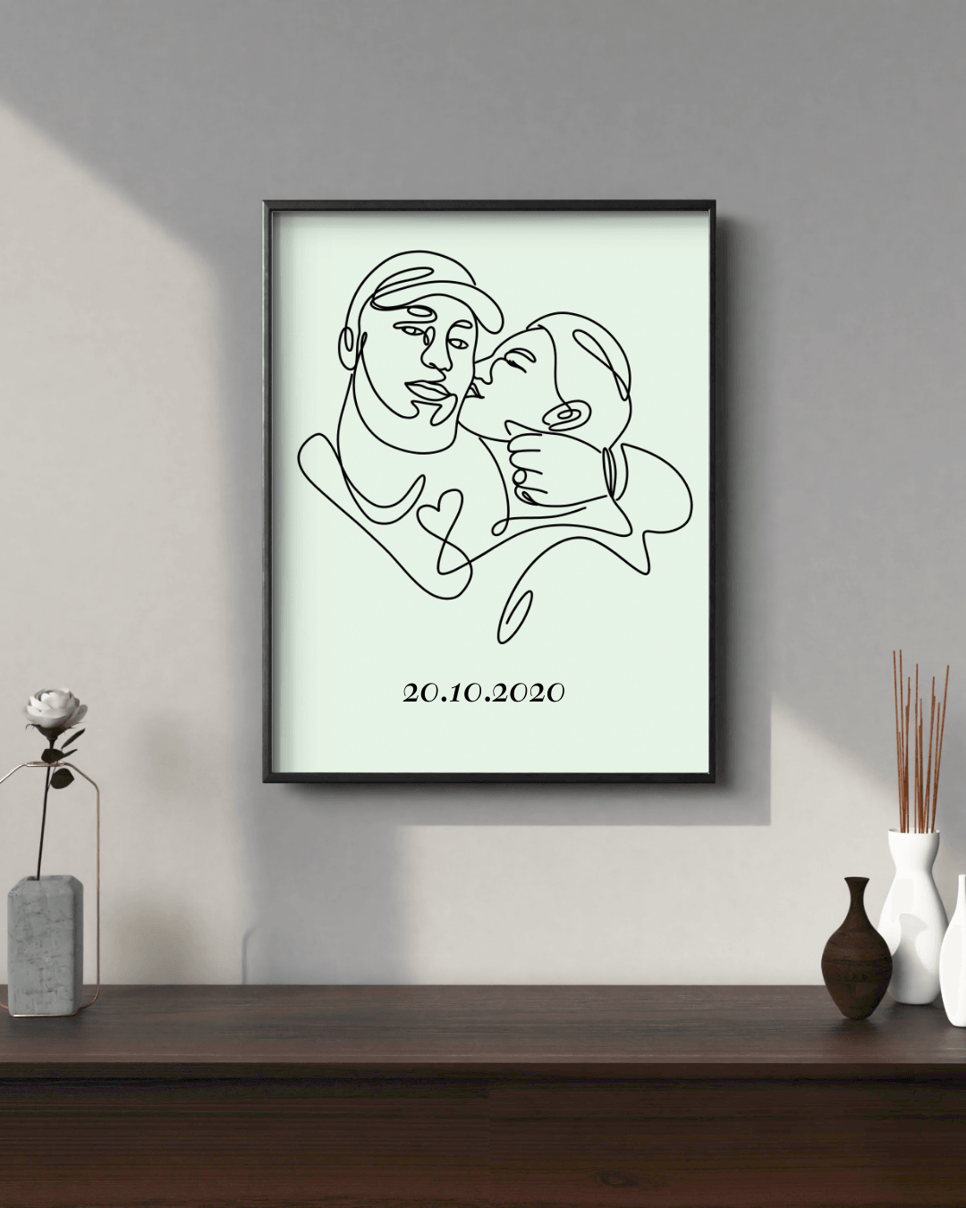 Personalisierte Leinwand – Line Art & One Line Art Stil