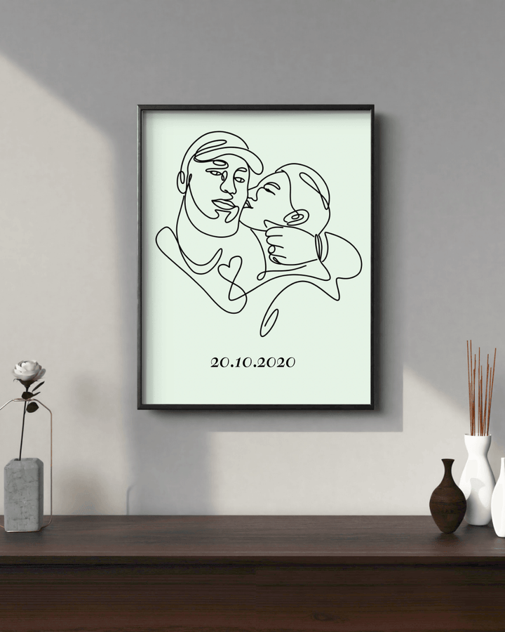 Personalisierte Leinwand – Line Art & One Line Art Stil