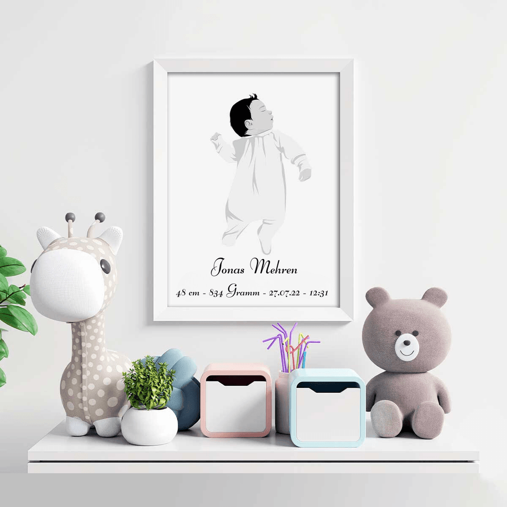 Personalisiertes Poster - Baby Portrait - Gramart