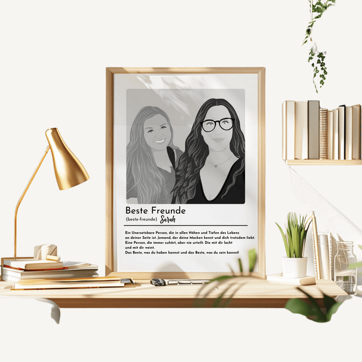Personalisiertes Poster- Beste Freunde - Gramart