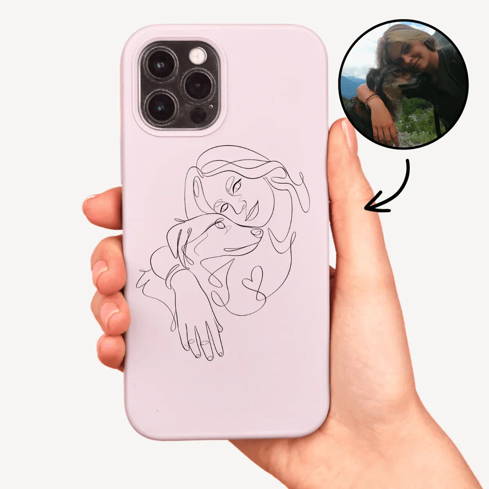 Personalisierte Handyhülle - LINE ART & ONE LINE ART STIL - Gramart