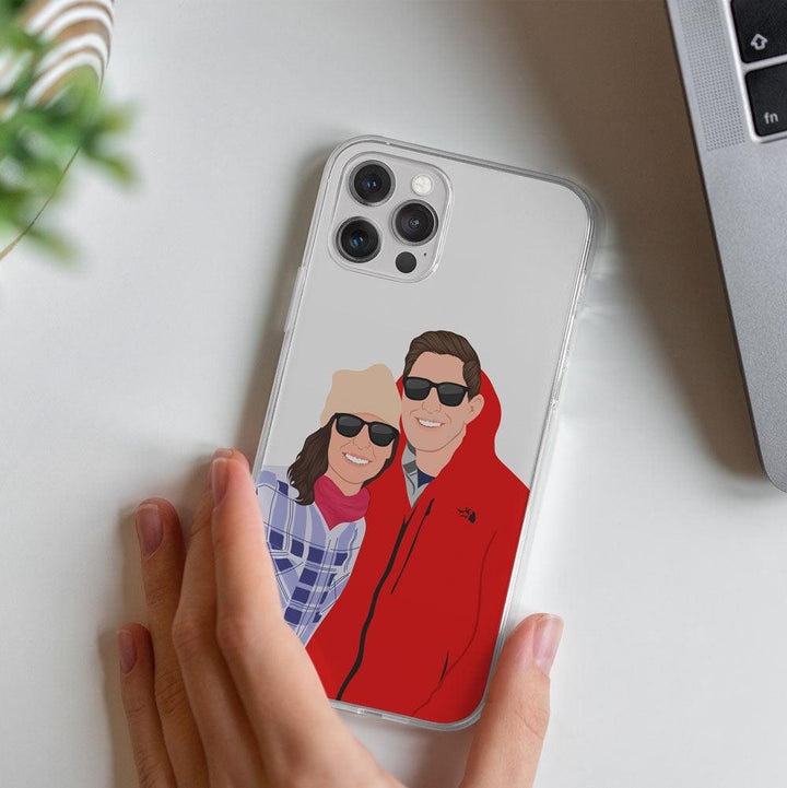 Personalisierte Handyhülle - Cartoon Pärchen - Gramart